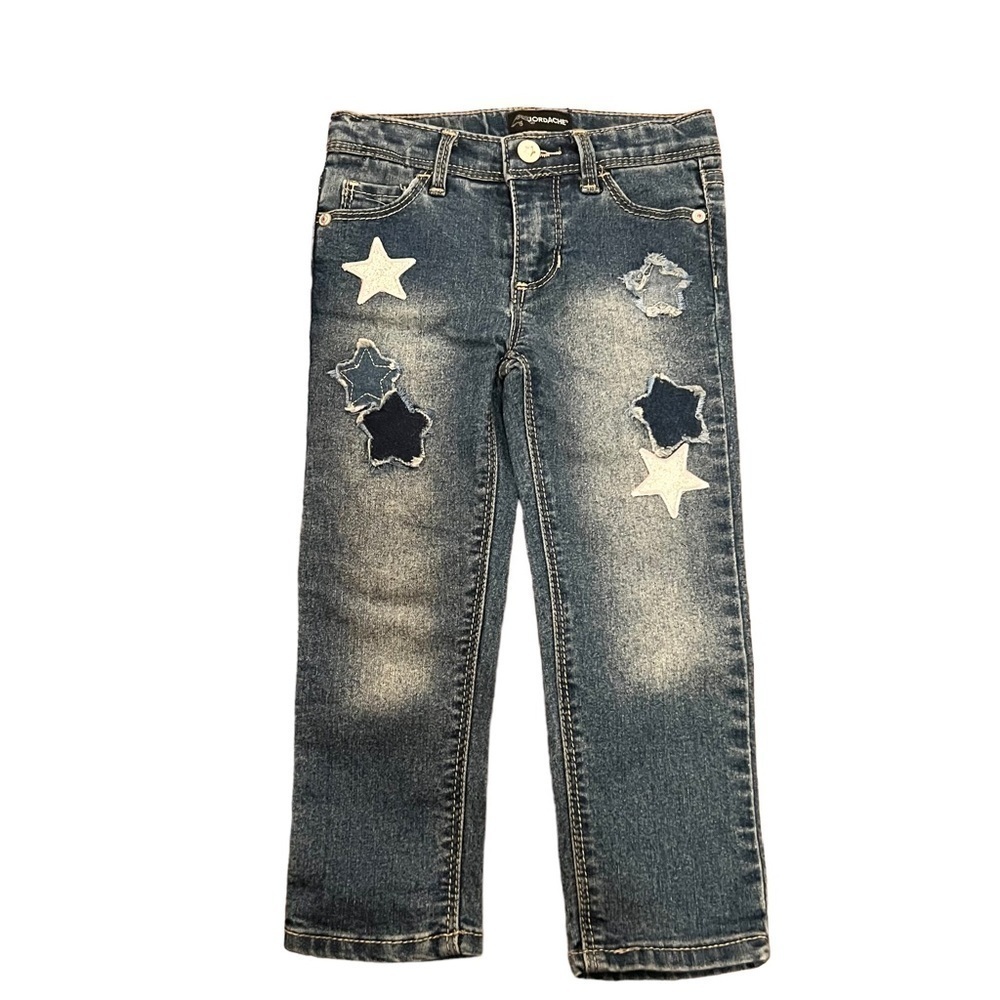 𝅺jordache- Toddler star pattern jeans with adjustable waist -Size 3T